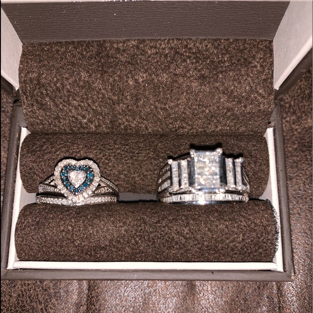 Sterling Silver 1.60 carat diamond ring